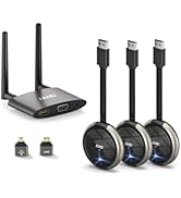 TIMBOOTECH Wireless HDMI Transmitter x3 and Receiver 4K- 5.8G HDMI Wireless Transmitter Receiver ...
