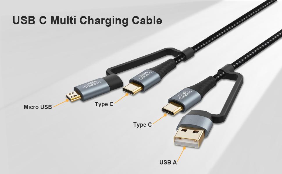 4 in 1 USB C Multi Charging Cable