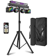 ClypsoReign DJ Lights with Stand for Party | All-in-One LED Stage Lighting System for Weddings Cl...