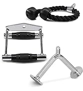 Yes4All Tricep Press Down Cable Machine Attachment Set, LAT Pulldown Attachment, Cable Machine Ac...