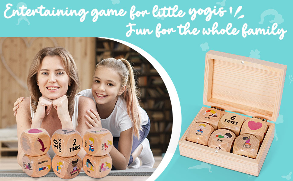 yoga dice for women kids