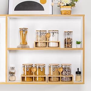 coffee and sugar container-sugar jar for coffee bar-coffee storage organizer-coffee bar jars
