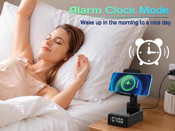 phone stand with alarm clock