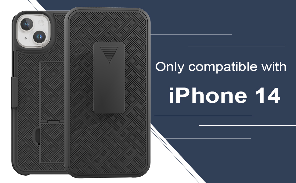 Ailiber Compatible for iPhone 14 Case, iPhone 13 Phone Case Holster with Screen Protector