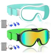 Aegend Kids Swim Goggles with Soft Fabric Strap, Anti-Fog No Leak Wide View Swimming Goggles for ...