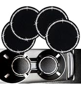 4 PCS Bling Car Cup Coaster, 2.75 Inch Anti Slip Shockproof Embedded Drink Mat, Dustproof Automot...
