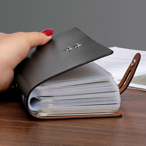 Large capacity business card holder
