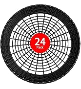EBIGIC Paper Plate Holders, 8/12/24 Packs 9/10 Inch paper plate holders reusable Black Plastic He...