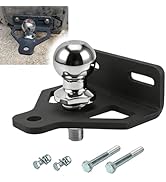 RULLINE Heavy Duty Zero Turn Mower Trailer Hitch, 8mm Steel Mount Plate, Universal Fit 2.5"-5.0" ...