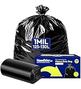KeenEcho Heavy Duty Contractor Trash Bags 33 Gallon 30 Count, 1.0 Mil, Strong Black Garbage Bags,...