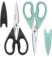 iBayam All Purpose Kitchen Shears Heavy Duty - Stainless Steel Kitchen Shears With Protective She...