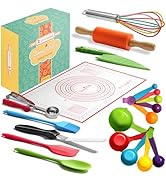 Young Chefs Cooking and Baking Set for Kids – 19 Pieces Real Baking Set – Giftable Sets for Girls...