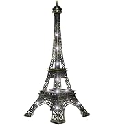 DOITOOL Eiffel Tower Statue, 9.7" Tall Tabletop Eiffel Tower Decor, Light Up Eiffel Tower Lamp, L...