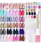 Beetles Press On Nails Kit - Prism Pop | 720Pcs 24 Colors Short Square Press On Nails | 15 Sizes ...