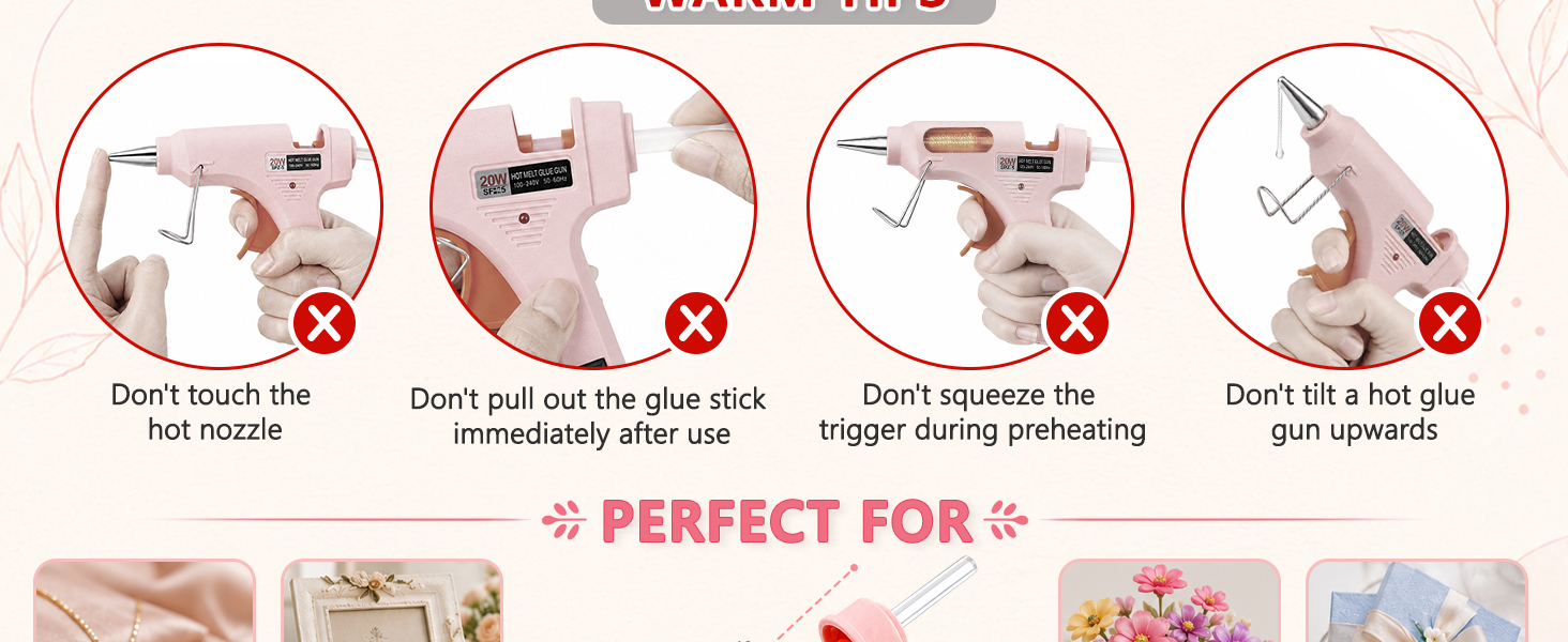 Mini Hot Glue Gun Kit with 30 Glue Sticks, 20W Fast Preheating Hot Glue Gun And Sticks Set