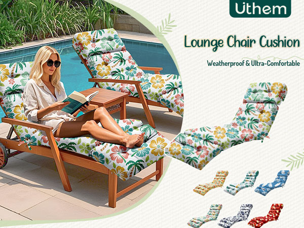 Outdoor Chaise Lounge Chair Cushion