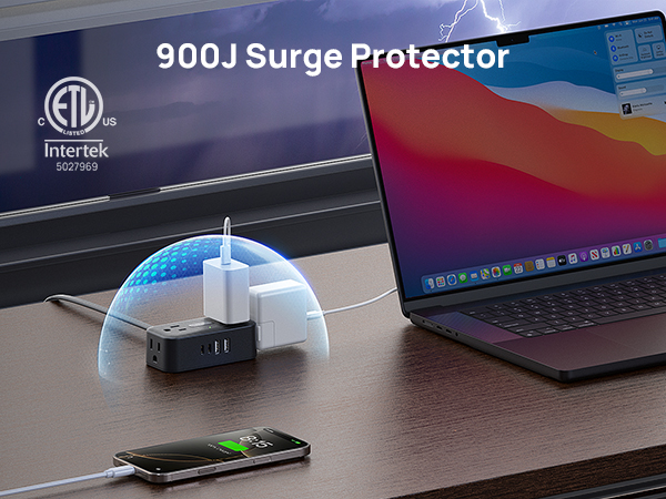 surge protector flat plug