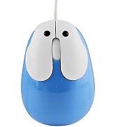 GUGUELEC Rabbit Shape Wired Mouse Blue