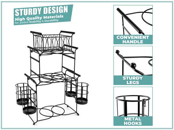 Elegant Tiered Serving Caddy – Portable Buffet Organizer for Dinner Parties & Events
