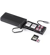 PGYTECH CreateMate High-Speed SD Card Reader USB 3.1 Type-C SD/TF Card Carrying Case Holder for C...