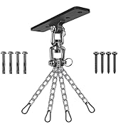 Dolibest Heavy Bag Hanger,Wall Ceiling Mount Hook 360° Rotation Wood Beam Holder Body Weight Stre...