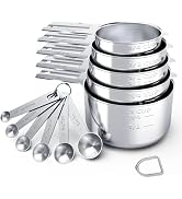 TILUCK Stainless Steel Measuring Cups & Spoons Set, Cups and Spoons,Kitchen Gadgets for Cooking &...