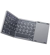 SUNGI Foldable Bluetooth Keyboard with Touchpad,Rechargeable Wireless Folding Keyboard Ultra Slim...