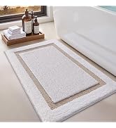 LUMI Bathroom Rug, 20x32 Non Slip Washable Bath Mat Absorbent Soft Bathmat, Fluffy Microfiber Bat...