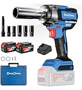 Dong Cheng 20V Brushless Impact Wrench, 800 N.m(590ft-lbs), 1/2 Inch Cordless Impact Gun, 4 Speed...