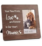 Golden State Art Pet Memorial Gifts - 4x6 Pet Meorial Frame for Cat or Dog - Pet Loss Memorial Gi...