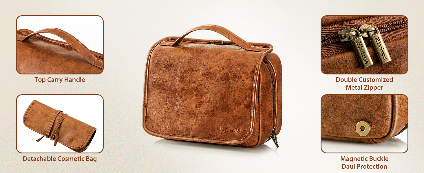 PU leather toiletry bag