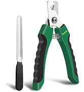 Dog Nail Clippers with Nail File, Ergonomic Dog Nail Trimmers to Avoid Over Cutting, Razor-Sharp ...