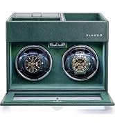 Vlando Automatic Double Watch Winder - Watch Winder Box with Men Jewelry Organizer Tray, Japanese...