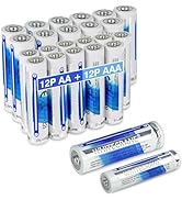 Awelov AA+AAA Batteries 12 Count AA Batteries and 12 Count AAA Batteries Alkaline Battery 1.5v Lo...