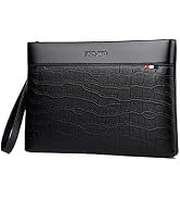 FSD.WG Mens Clutch Bag Man Purse Handbag 12 inches Large Hand Bag Big Clutch Wallet