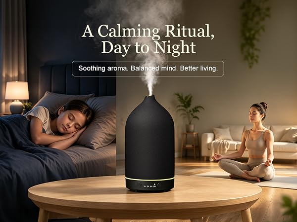 Gooamp 200ML Ceramic Essential Oil Diffuser for Home