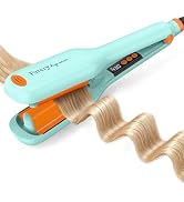 Farery 1 Inch Deep Hair Waver - Ionic Ceramic Anti-Scald Beach Curling Iron | Smart Timer 4 setti...