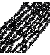 NITOPUPU 32in 4-6mm Crystal Chip Glass Beads for Jewelry Making About 330pcs, Irregular Drilled B...