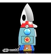 VALHALLA Little Rocket Small Pocket Knife, Mini Box Cutter with Liner Lock, Rocket Shape Folding ...