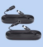 2 Pack 16.4ft 5M DC Power Extension Cable, 2PCS DC 12V Power Adapter Extension Cord 5.5mm x 2.1mm...