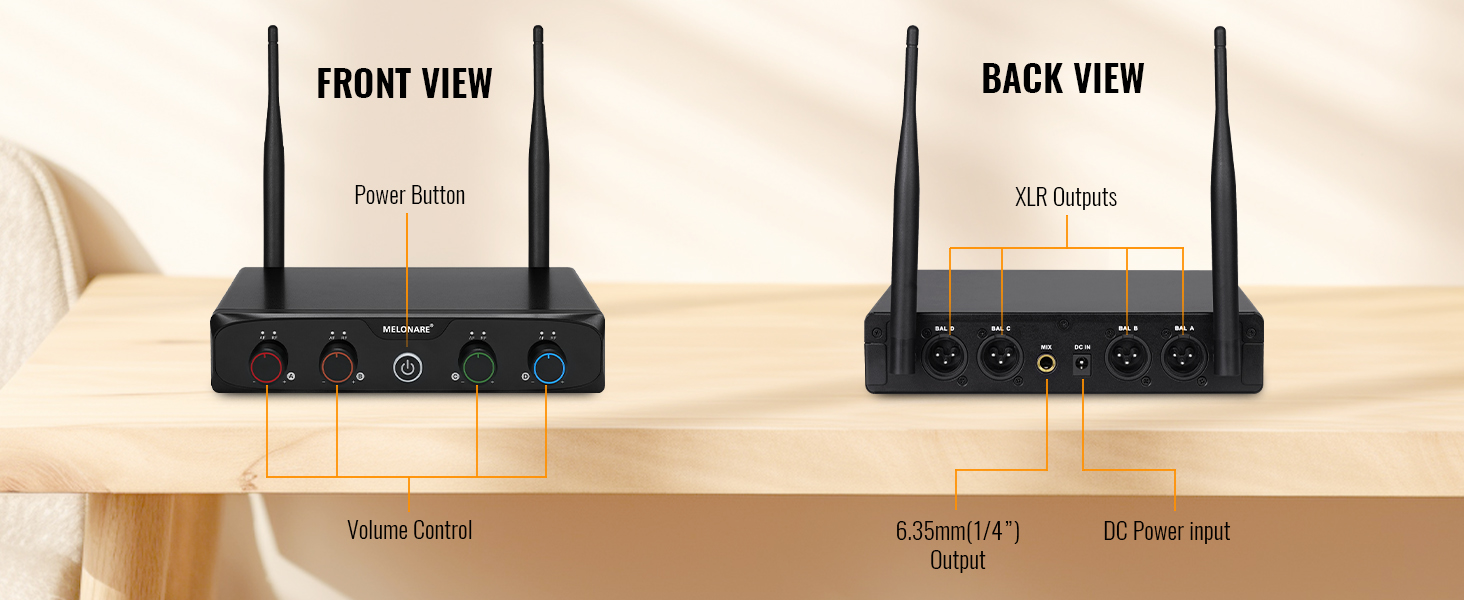 4-Channel Wireless Microphone System