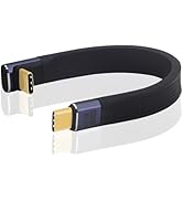 LANMINGLEL 40Gbps USB Type C 4.0 Flat Soft Data Cable 240W USB C Male to Male 90° Angle Cable 8K@...