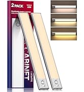 2 Pack Under Cabinet Lighting, 3 Color Temperatures Motion Sensor Light Indoor, LED Rechargeable ...