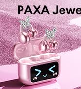Stylish Open Ear Clip On Earbuds with Removable Butterfly Earring, Clip On Headphones with LCD To...