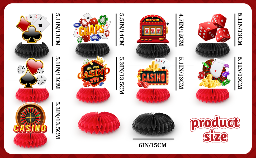 casino themed party decorations