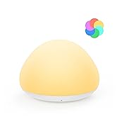 JolyWell Baby Night Light for Nursery, Soft Silicone Tap Control Night Lamp with 8 Color Changing...