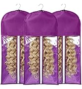 Wig Storage Hair Extension Holder Wig Bags Storage with Hanger Hair Extension Storage Wig Storage...