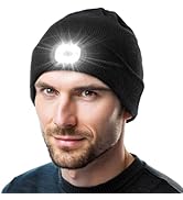ZOOI Gifts for Men Dad, LED Beanie Hat with Light, Mens Dad Gifts for Mens Who Want Nothing, Fath...