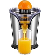 FOHERE Electric Orange Juicer Squeezer, Citrus Juicer Electric with Two Interchangeable Cones Sui...