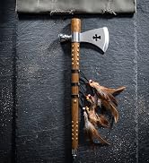 Snake Eye Tactical Native American Peace Pipe Tomahawk Axe 18.75-Inches Overall Length (Brown wit...